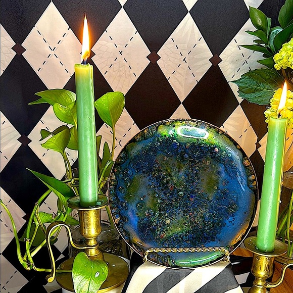 Copper Enamel Art Plate | Vibrant Hand-Fired Colors • One-of-a-Kind - Picture 10 of 13